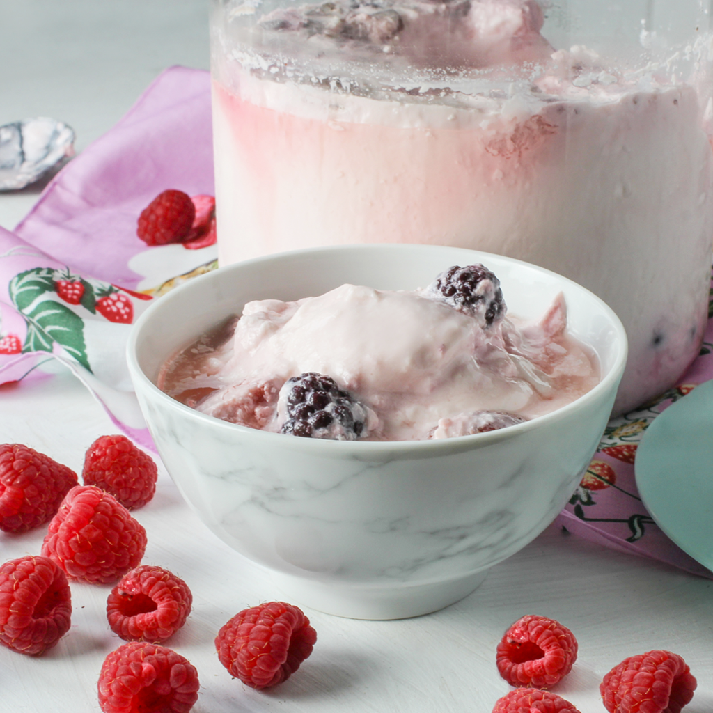 Homemade yogurt recipe with mixed berries