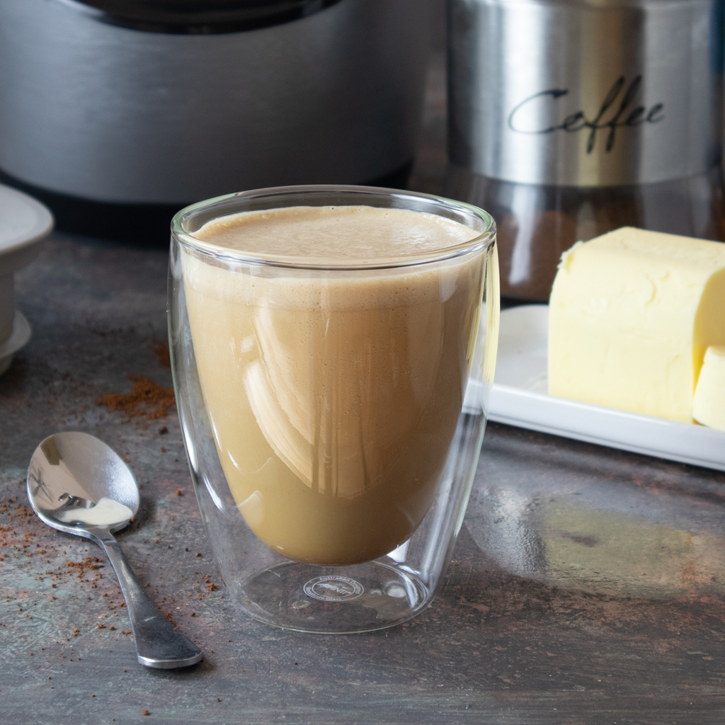 Perfect Bulletproof Coffee with the Vibe Blender stainless-steel