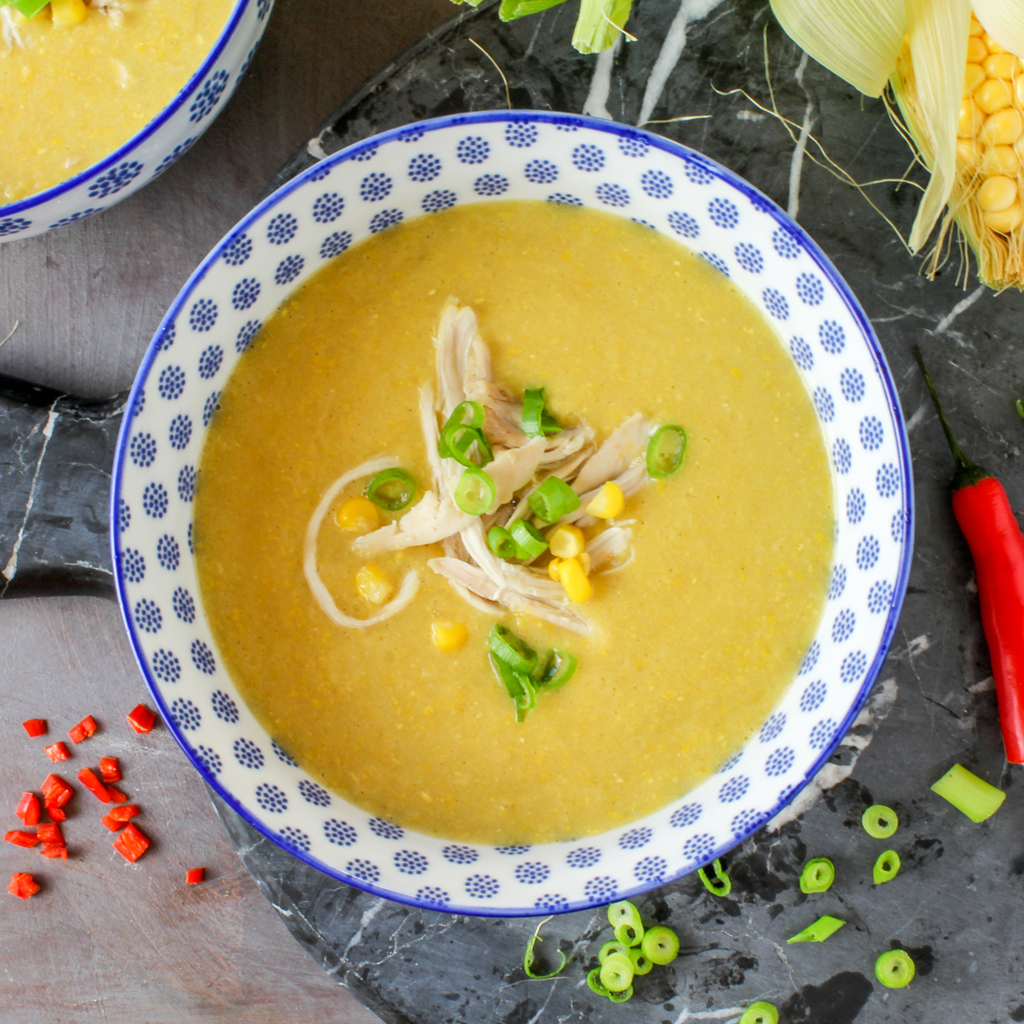 Family favourite chicken and sweetcorn soup