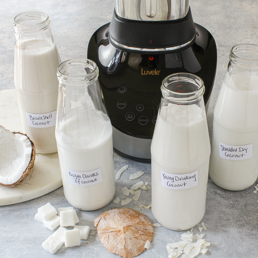 Homemade coconut milk or cream 4 ways!
