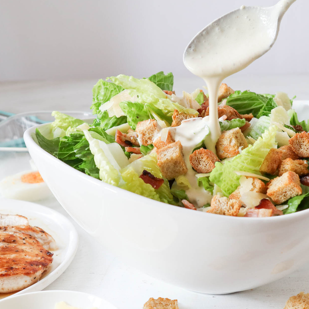 Probiotic Caesar dressing made with yogurt Probiotic Caesar dressing made with yogurt