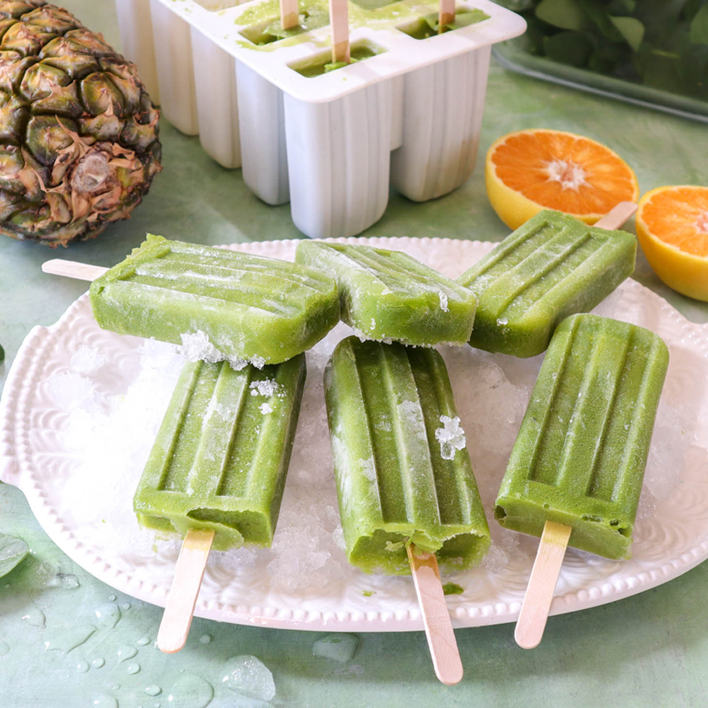 ‘Slimesicles’, green smoothie popsicles