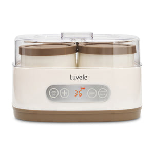 Luvele Pure Yogurt Maker | 4x 400ml (4x 13.5oz.) Jars SCD & GAPS DIET | 1.5L Capacity