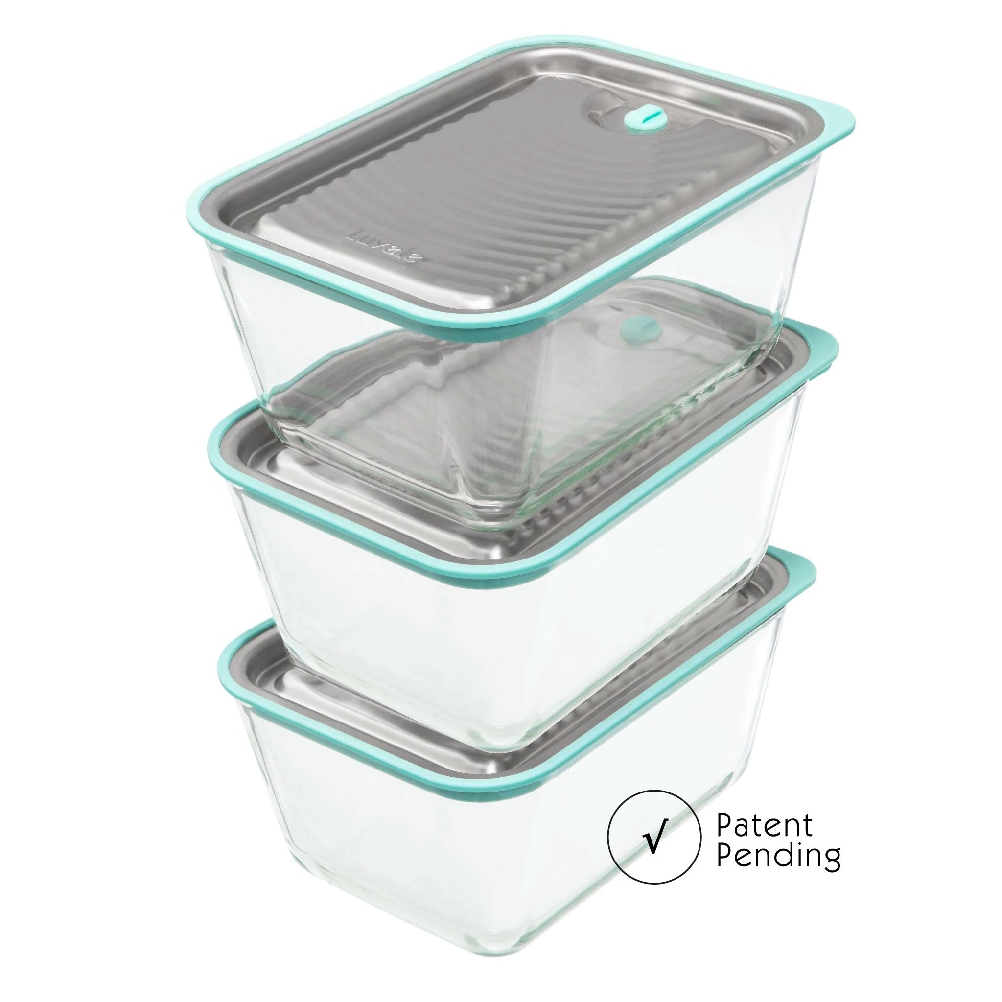 Luvele Glass Seal Vacuum Container Set Meal Prep Containers 2.5L