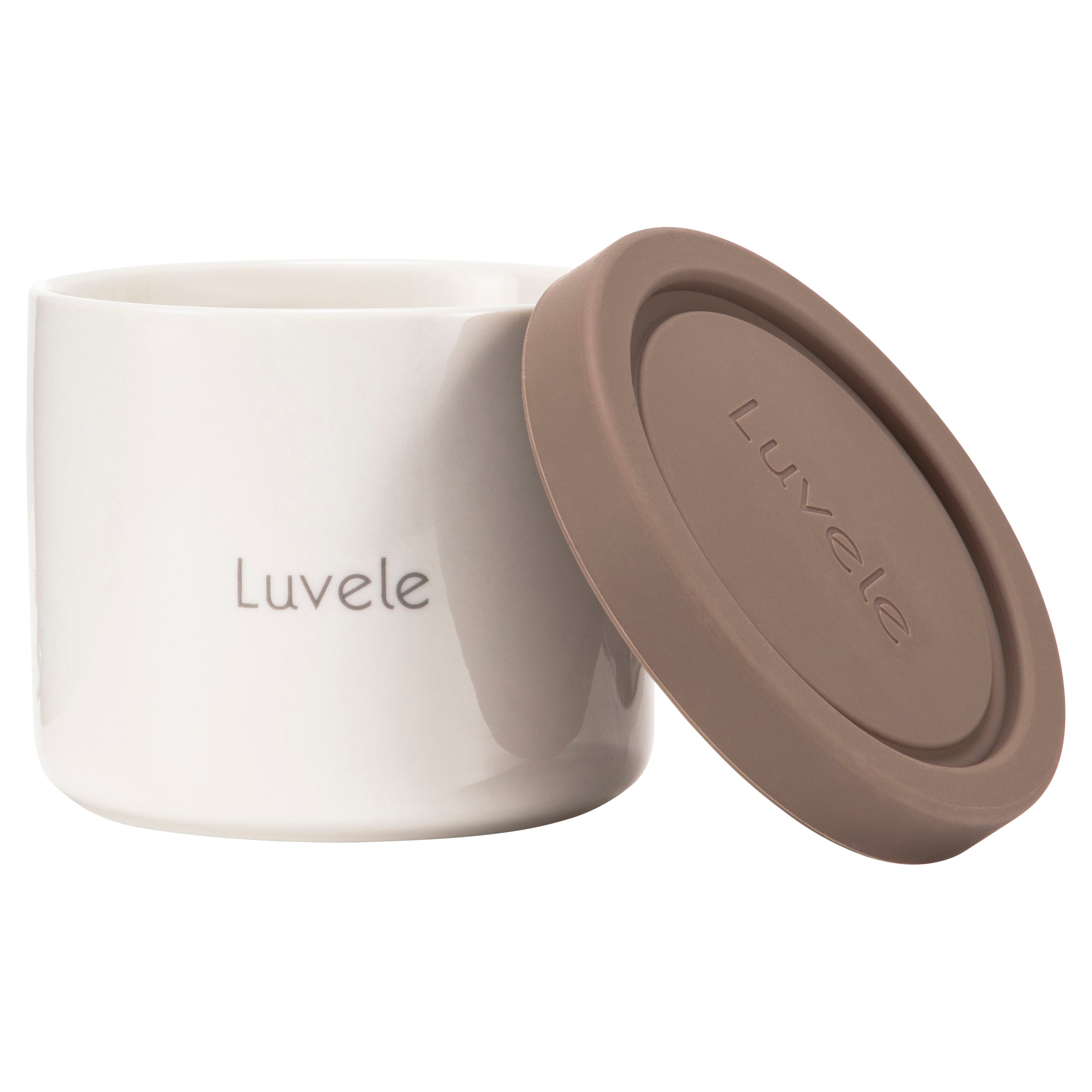 Luvele 4 x 400ml, (4 x 13.5oz.) ceramic yogurt jars