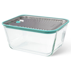 LUVELE GLASS VACUUM FOOD CONTAINER FOUR PIECE SET MEAL PREP CONTAINERS -  Luvele US